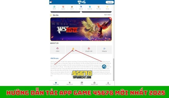 Hướng dẫn tải app game 45678 mới nhất 2025 Hướng dẫn tải app game 45678 mới nhất 2025